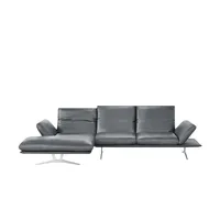 KOINOR Ecksofa Echtleder Francis ¦ grau ¦ Maße (cm): B: 314 H: 93 T: 159