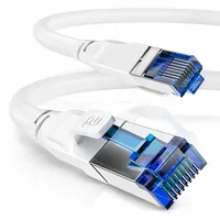 CSL - 15m Netzwerkkabel CAT 8 - LAN Kabel Patchkabel - CAT8.1 High Speed Gigabit Ethernet Cable - 40 Gbits - S/FTP PIMF - RJ45 Stecker - Cat6 Cat7 Cat8 komp - 15 Meter - weiß