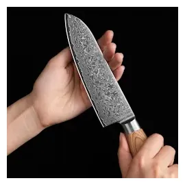 Wakoli Edib Pro 3er Damastmesser-Set I Holzbox I 8-16cm Klinge I Pakkaholzgriffe