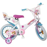 Toimsa Bikes 14 Zoll Kinder Mädchen Fahrrad Mädchenfahrrad Rad Bike Paw Patrol Weiß - Weiß