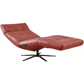 KAWOLA Relaxliege LETICIA Leder 0 x 0 x 0 cm rot mit Akku