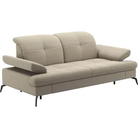 sit&more 3-Sitzer SIT & MORE "Amica, inkl. Sitztiefenverstellung und Armteilverstellung", grau (taupe), B:212cm H:90cm T:122cm, 95% Polyester, 5% Polyamid, Sofas, wahlweise mit Kopfteilverstellung und Bettfunktion