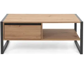 furn.design Couchtisch, Eiche Artisan, Holzwerkstoff, Nachbildung,Eiche, 1 Schubladen, Rechteckig,Rechteckig, 100x40x55 cm, Wohnzimmer, Wohnzimmertische, Couchtische