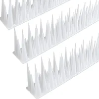 KOKMEYA Vogelspikes, 1,2 m hoch, 3 Stück, Kunststoff, Taubenspikes für draußen, um Vögel fernzuhalten, Zaunspikes, Vogelschreck für Specht, Tauben, Waschbär (transparent)