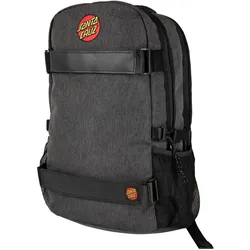 Sportrucksack SANTA CRUZ "Rucksack", grau (dunkelgrau), Web, Polyester, meliert, kontrastfarbene Details, sportlich, Rucksäcke