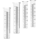 Cabilock 4 Stücke Garten Regenmesser Ersatzglas Glas Messzylinder Niederschlagsmesser Regen Wetterstation Zylinder Vase Reagenzglas Wasserröhrchen Outdoor Außen Rasen Terrassen Deko