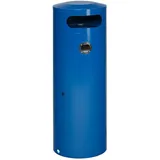 Proregal Kombiascher mit Einflügeltür Ascher innen 70 Liter, HxBxT 104,5 x 42 x 42 cm Verzinkter Stahl Blau