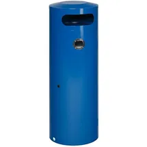 Proregal Kombiascher mit Einflügeltür Ascher innen 70 Liter, HxBxT 104,5 x 42 x 42 cm Verzinkter Stahl Blau