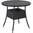 Juskys Yoro Polyrattan Gartentisch rund Ø 80 cm Schwarz