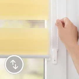 Lichtblick Duo Rollo / Doppelrollo Klemmfix 100 x 150 cm gelb