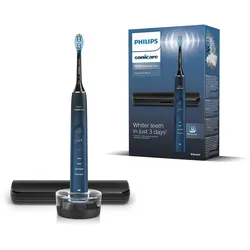 Elektrische Zahnbürste »DiamondClean 9000 Special Edition HX9911«, 1 St. Aufsteckbürsten, mit integriertem Drucksensor, 4 Putzprogramme und 3 Intensitätsstufen, 55071901-0 Aquamarine-Schwarz