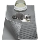 luxuskollektion Katzenklo Matte EVA Katzenstreu Waben Doppelschicht Grau 76x61cm