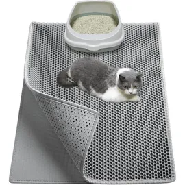 luxuskollektion Katzenklo Matte EVA Katzenstreu Waben Doppelschicht Grau 76x61cm