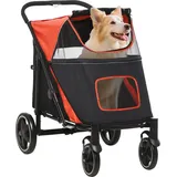 PawHut Hundewagen, Hundebuggy mit Kissen, faltbarer Hundetrolley, Katzenbuggy