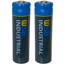 Akkuman 2x WSB Industrial IFR 14500 AA Solar Akku LiFePO4 3,2V 600mAh