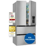 GGV Exquisit Exquisit Frenchdoor, Kühl-Gefrierkombination, No-Frost, 506 L Wasserspender, Alarm, Schnellkühlen, Schnellgefrieren, FD5490-160-WS-200E inoxlook