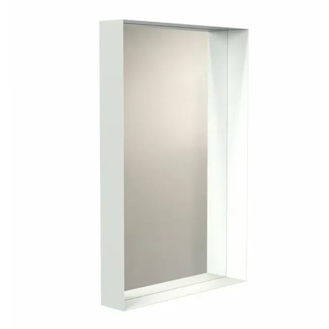 frost UNU Wandspiegel 4128 mit Rahmen 600 x 900mm, weiß matt - weiß matt