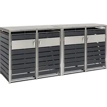 Zelsius Mülltonnenbox 4er 120 - 240 Liter anthrazit