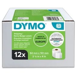 Dymo Versand-Etiketten Großpack 54 x 101 mm weiß 12x 220   13186