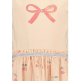 blue seven "Blue Seven Mädchen Tüllkleid mit Schleife", Mädchen, Gr. 104, beige (4082, rosa), 95% Baumwolle, 5% Elasthan, normal, Rundhals, Kleider Jerseykleid