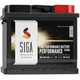 SIGA Autobatterie 12V 50Ah 460A/EN ersetzt 44Ah 45AH 46AH 47Ah 50AH 52AH 55AH