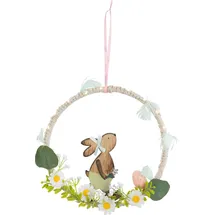 Pearl Oster-Fenster- & Tür-Deko mit Hase, LED-Beleuchtung und Timer