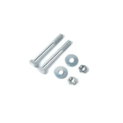 Durchgangsschrauben 11,5 x 11,5 - M10 x 90 mm, verzinkter Stahl - H-Pfostenträger Schrauben - 2er Set Sechskantschrauben inkl. Muttern & Unterlegscheiben