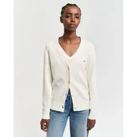 GANT Classic COTTON Cardigan Strickjacke Cream, Medium