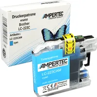 Ampertec Kompatible Tinte ersetzt Brother LC-223C cyan