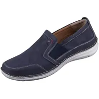 Josef Seibel Anvers 71,Weite K (Extra weit),Wechselfußbett,Halbschuhe,Slides,Schlupfschuhe,schluepfschuhe,Indigo,43 EU - Indigo Veloursleder Größe: 43 EU X-Weit