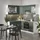 Vicco Winkelküche L-Form 160 x 190 cm Grün-Gold Landhaus/Weiß