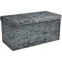 Intirilife Faltbare Sitzbank Samt 76 x 38 x 38 cm Grau