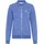 delmao Sweatjacke DELMAO, Damen, Gr. 48/50, denim blau, angeraute Sweatware, Obermaterial: 80% Baumwolle, 20% Polyester, unifarben, figurbetont hüftlang, Rundhals, Rippbündchen, Sweatjacken Sweatjacke, in modischer Bomberjacken-Form