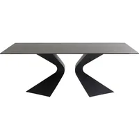 Kare Tisch Gloria, Outdoor Keramik Schwarz 180x90cm