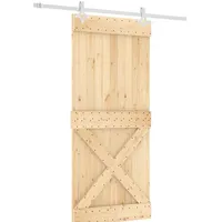vidaXL Schiebetür rechts 90 x 210 cm Braun/Weiß