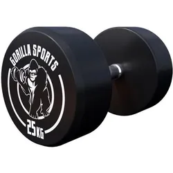 Kurzhantel Gummi 2,5 - 40 kg schwarz 25kg