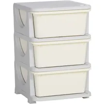 Homcom Schubladenschrank für Kinder 37 x 37 x 56,5 cm Kunststoff weiß