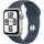 Apple Watch SE 2023 GPS 40 mm Aluminiumgehäuse silber, Sportarmband sturmblau S/M