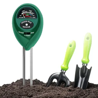 Bodentester, Boden-pH-Messer 3-in-1 Bodentest Messgerät für PH,Feuchtigkeit und Fruchtbarkei, Boden-Feuchtigkeitsmessgerät für Pflanzenerde, Garten, Bauernhof, Rasen