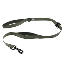 duvoplus duvoplus, Leine mit reflektierenden Nähbändern, Ultimate Fit on-The-Road, Größe 130 cm – 16 mm, Undercover Green, Ultimativer Komfort mit Sicherheitsgurtzunge