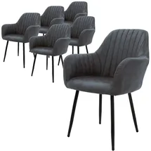 ML-Design 6er Set Stühle Esszimmerstühle Wohnzimmerstühle Küchenstuhl Polsterstuhl Samt