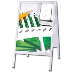 Kundenstopper 700x1.000mm OUTDOOR Gehrung - preiswerter Aufsteller für aussen