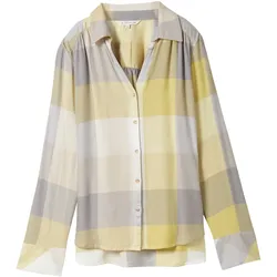 TOM TAILOR Damen Karierte Bluse, grün, Kariert, Gr. 44