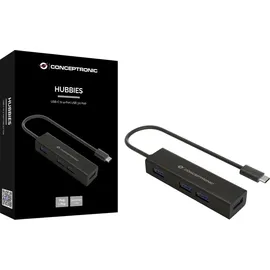 Conceptronic HUBBIES07B - Hub - 4 x SuperSpeed USB 3.0