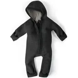Ehrenkind Overall Walkoverall Baby aus Merino Schurwolle mit Reißverschluss (Anthrazit, Gr. 50-56) Wollwalk Overall Baby 50/56 schwarz 50/56