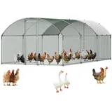 Vevor Hühnerstall, 3x6x2 m, begehbarer Hühnerauslauf mit Abdeckung, Hühnerhaus mit Doppeldach & Sicherheitsschloss, Enten- & Kaninchenkäfig, Geflügelgehege für Hinterhof, Bauernhof, Hof