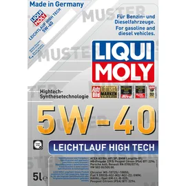 LIQUI MOLY Leichtlauf High Tech 5W-40 5 l