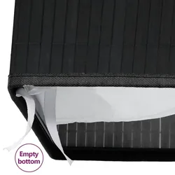 vidaXL Bambus-Wäschekorb : Farbe - Schwarz, Größe - 83 L