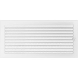 kratki Lüftungsgitter mit (Lamellen) | 22 x 45 cm Weiß | Abluftgitter für Kamin Belüftung | mechanisch -und überhitzungbeständig | Für jede Art von Innenraum