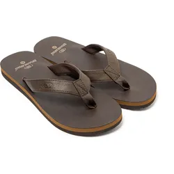 Braune BRASILERAS Herren-Flip-Flops mit rutschfesten Sohlen 44